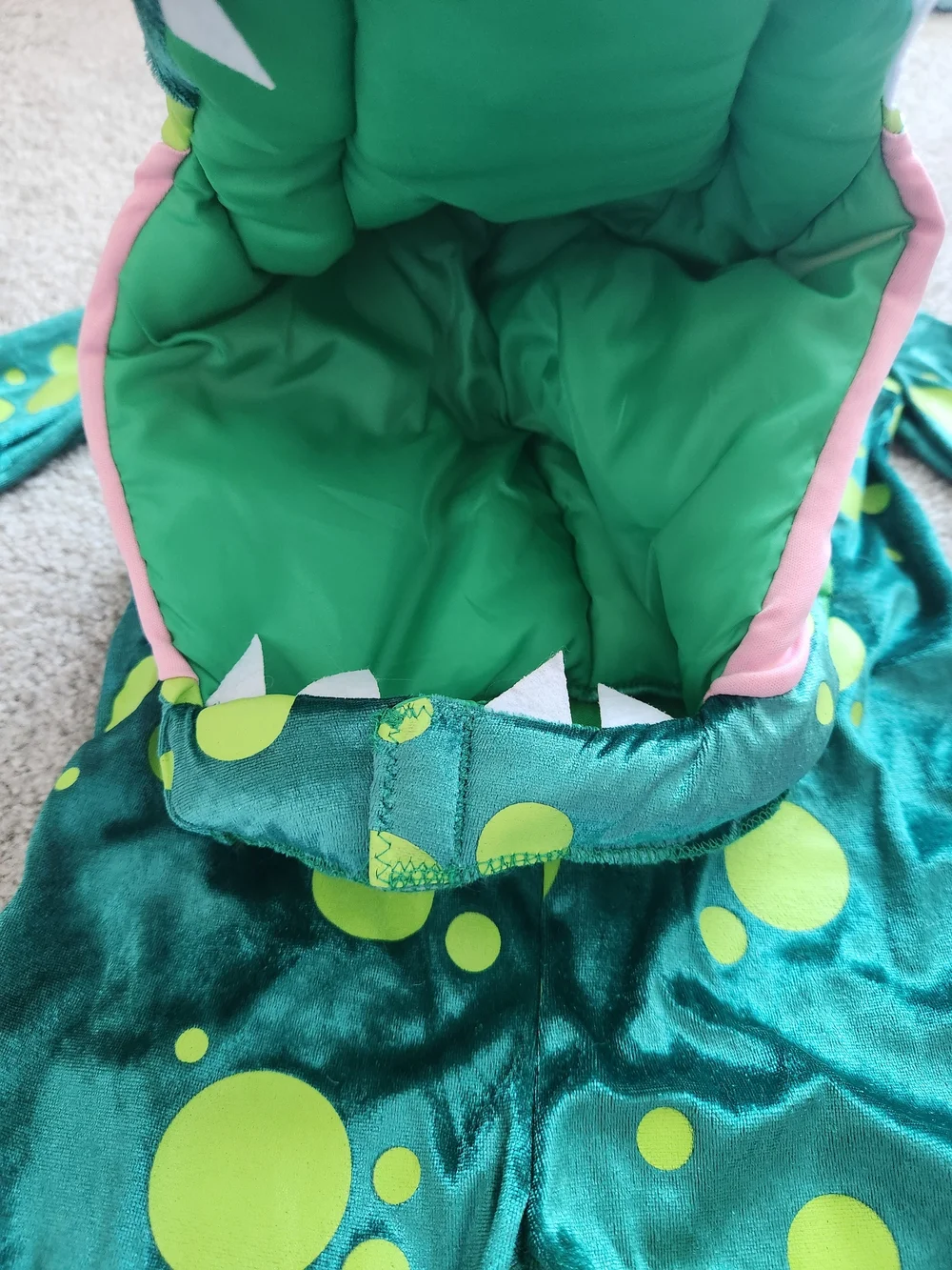 Kids Green Alligator Halloween Costume w/ Hood - 4T